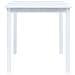 Tavolo Da Pranzo Bianco 114x71x75cm In Legno Massello Di Hevea - Foto miniatura 3