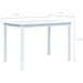 Tavolo Da Pranzo Bianco 114x71x75cm In Legno Massello Di Hevea - Foto miniatura 5