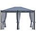 Gazebo Con Tende 3x4 Cm Antracite In Acciaio - Foto miniatura 7