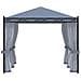 Gazebo Con Tende 3x4 Cm Antracite In Acciaio - Foto miniatura 2