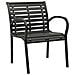 Sedie da Giardino 2 pz in Acciaio e WPC Nere - Foto miniatura 3