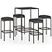 Set da Bar da Giardino 5 pz con Cuscini in Polyrattan Grigio - Foto miniatura 1
