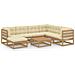 Set Divani Da Giardino 8 Pz Con Cuscini Legno Massello Di Pino - Foto miniatura 1