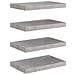 Scaffali A Parete 4 Pz Grigio Cemento 40x23x3,8 Cm In Mdf - Foto miniatura 2