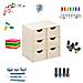 Contenitore Per Tinket, 6 Cassetti, Legno, - Foto miniatura 2