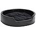 Lettino Per Cani Nero 79x70x19 Cm In Peluche E Similpelle - Foto miniatura 1
