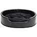 Lettino Per Cani Nero 79x70x19 Cm In Peluche E Similpelle - Foto miniatura 2