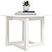 Tavolino da Salotto Bianco 50x50x45 cm Legno Massello di Pino - Foto miniatura 3