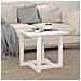 Tavolino da Salotto Bianco 50x50x45 cm Legno Massello di Pino - Foto miniatura 6