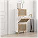 Scarpiera Bianca52x25x115cm Legno Multistrato e Rattan Naturale - Foto miniatura 7