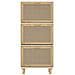 Scarpiera Bianca52x25x115cm Legno Multistrato e Rattan Naturale - Foto miniatura 8