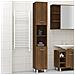 Armadietto Bagno Rovere Marrone 30x30x179 Cm Legno Multistrato - Foto miniatura 1