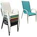 Set Di 6 Sedie Marbella In Textilene Blu - Alluminio Bianco - Foto miniatura 3