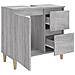 Armadietto Bagno Grigio Sonoma 65x33x60 Cm In Legno Multistrato - Foto miniatura 6