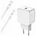 Caricabatterie 25w Power Delivery + Cavo Rinforzato Usb C /usb C, Bianco - Foto miniatura 1