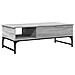 Tavolino Salotto Grigio Sonoma 100x50x35cm Multistrato Metallo - Foto miniatura 2