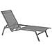 Lettino Da Giardino Grigio In Acciaio Vernazza - Foto miniatura 4