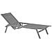 Lettino Da Giardino Grigio In Acciaio Vernazza - Foto miniatura 5