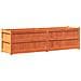 Fioriera Giardino Marrone Cera 180x50x50 Cm Legno Massello Pino - Foto miniatura 2