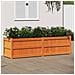 Fioriera Giardino Marrone Cera 180x50x50 Cm Legno Massello Pino - Foto miniatura 1
