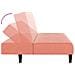 Divano Letto A 2 Posti Rosa In Velluto - Foto miniatura 7