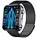 Smartwatch: Misura La Frequenza Cardiaca, La Pressione Sanguigna, L'ossigeno Nel Sangue E I Passi Black Milanese Strap - Foto miniatura 2