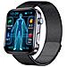 Smartwatch: Misura La Frequenza Cardiaca, La Pressione Sanguigna, L'ossigeno Nel Sangue E I Passi Black Milanese Strap - Foto miniatura 9