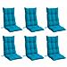 Cuscini Sedia Con Schienale Alto 6 Pz Blu Chiaro Tessuto Oxford - Foto miniatura 3