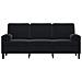 Divano A 3 Posti Con Cuscini Nero 180 Cm In Velluto - Foto miniatura 3
