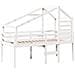 Letto a Soppalco con Tetto Bianco 80x200 cm in Legno di Pino - Foto miniatura 3