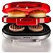 205 Hamburger Maker Party Time, Macchina per fare hamburger, 1200 W, Doppie piastre antiaderenti, 2 scomparti, Facile da pulire, Rosso - Foto miniatura 2