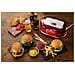 205 Hamburger Maker Party Time, Macchina per fare hamburger, 1200 W, Doppie piastre antiaderenti, 2 scomparti, Facile da pulire, Rosso - Foto miniatura 5