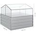 Letto Rialzato Da Giardino Con Serra 100x100x85 Cm Argento - Foto miniatura 7