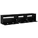 Mobiletti TV 2 pcs con luci LED in rovere nero e legno ingegnerizzato,  Supporto TV con luci LED - Rovere nero - 75x35x40 cm - Fatto in legno ingegnerizzato - Foto miniatura 3