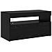 Mobiletti TV 2 pcs con luci LED in rovere nero e legno ingegnerizzato,  Supporto TV con luci LED - Rovere nero - 75x35x40 cm - Fatto in legno ingegnerizzato - Foto miniatura 4