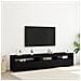 Mobiletti TV 2 pcs con luci LED in rovere nero e legno ingegnerizzato,  Supporto TV con luci LED - Rovere nero - 75x35x40 cm - Fatto in legno ingegnerizzato - Foto miniatura 6