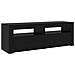 Mobiletti TV 2 pcs con luci LED in rovere nero e legno ingegnerizzato,  Supporto TV con luci LED - Rovere nero - 75x35x40 cm - Fatto in legno ingegnerizzato - Foto miniatura 7