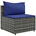 Set Divani da Giardino 5 pz con Cuscini in Polyrattan Grigio - Foto miniatura 4