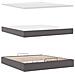 Struttura Letto Pouf con Materasso Grigio 160x200 cm Similpelle - Foto miniatura 8