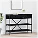 Tavolo Console Rovere Nero 100x34.5x75 cm Legno Ingegnerizzato - Foto miniatura 2