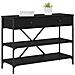Tavolo Console Rovere Nero 100x34.5x75 cm Legno Ingegnerizzato - Foto miniatura 3