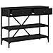 Tavolo Console Rovere Nero 100x34.5x75 cm Legno Ingegnerizzato - Foto miniatura 4