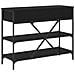 Tavolo Console Rovere Nero 100x34.5x75 cm Legno Ingegnerizzato - Foto miniatura 7