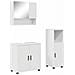 Set di mobili per il bagno 3 pcs Bianco lucido 61 x 35 x 64 cm - Foto miniatura 1