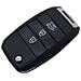 Guscio Di Ricambio Per Chiave Auto A 3 Pulsanti (slot Centrale) Per Hyundai E Kia - Foto miniatura 2