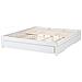 Letto Con Cassetti Contenitore Senza Testata Legno Giat 180 X 200 Cm Bianco - Foto miniatura 4