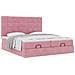 Struttura Letto Pouf con Materassi Rosa 160x200 cm Velluto - Foto miniatura 5