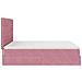 Struttura Letto Pouf con Materassi Rosa 160x200 cm Velluto - Foto miniatura 8