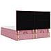 Struttura Letto Pouf con Materassi Rosa 160x200 cm Velluto - Foto miniatura 9