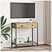 Tavolo consolle Rovere artigianale 75 x 34,5 x 75 cm - Foto miniatura 4